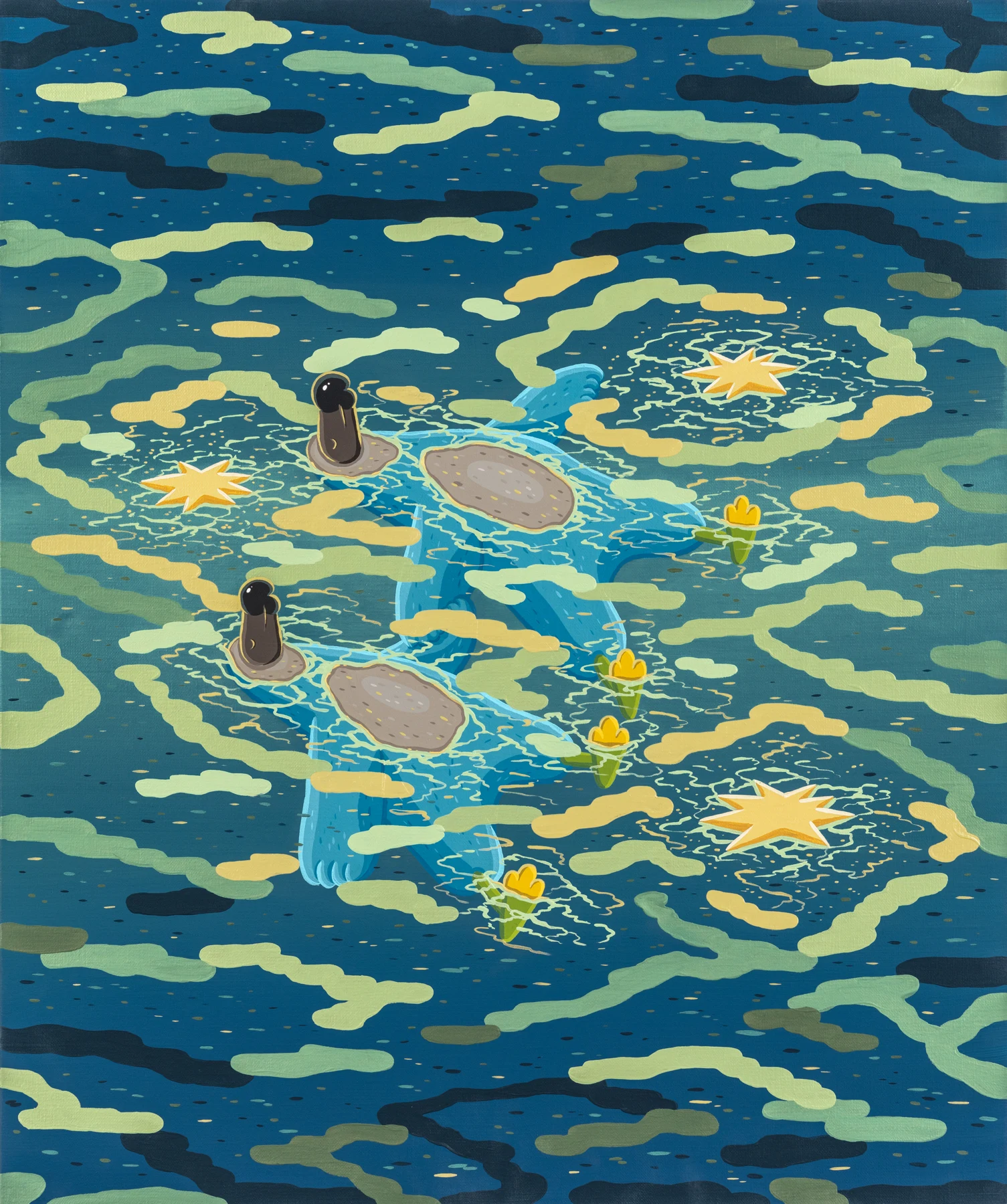 In the flow