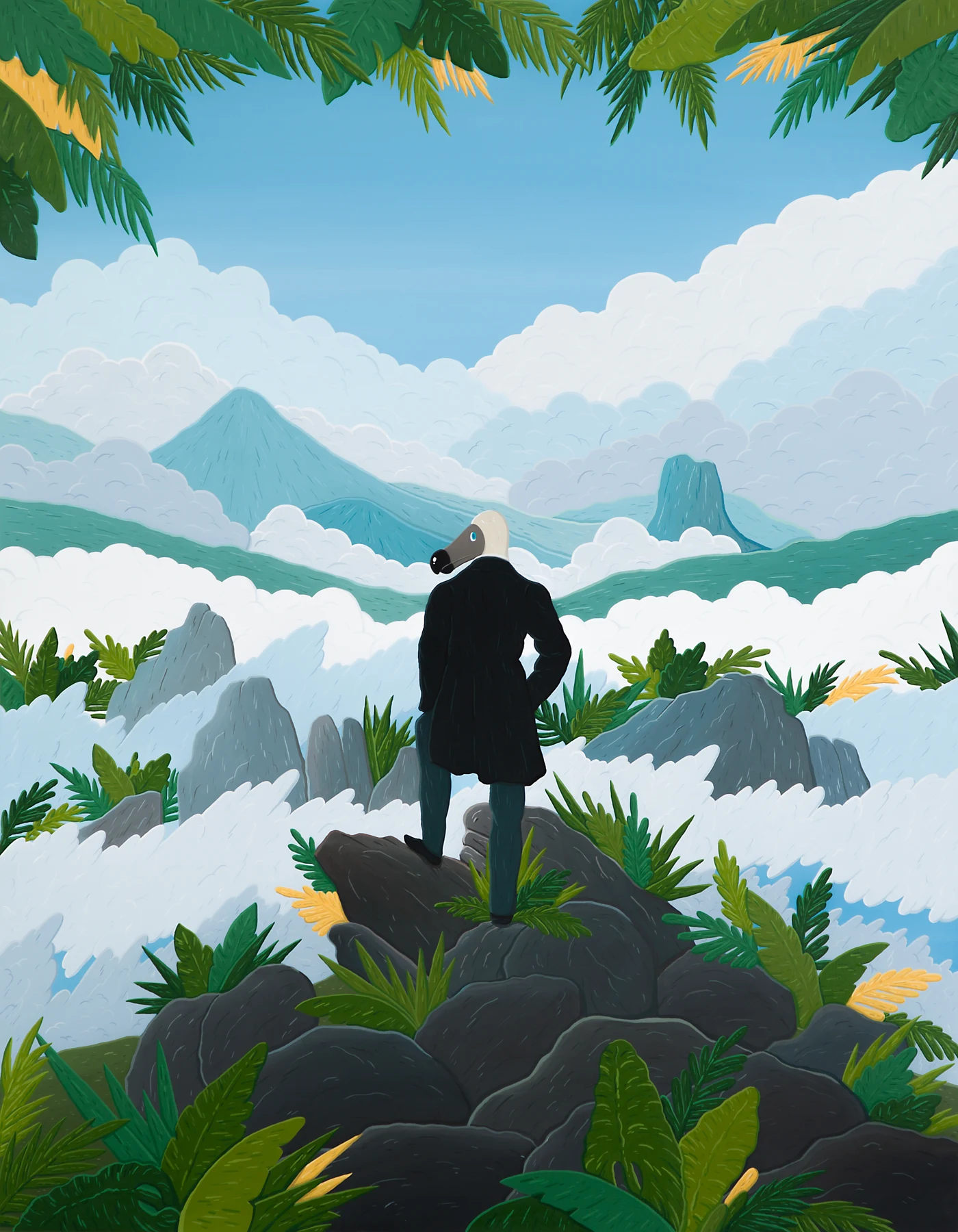 Wanderer above the sea of fog