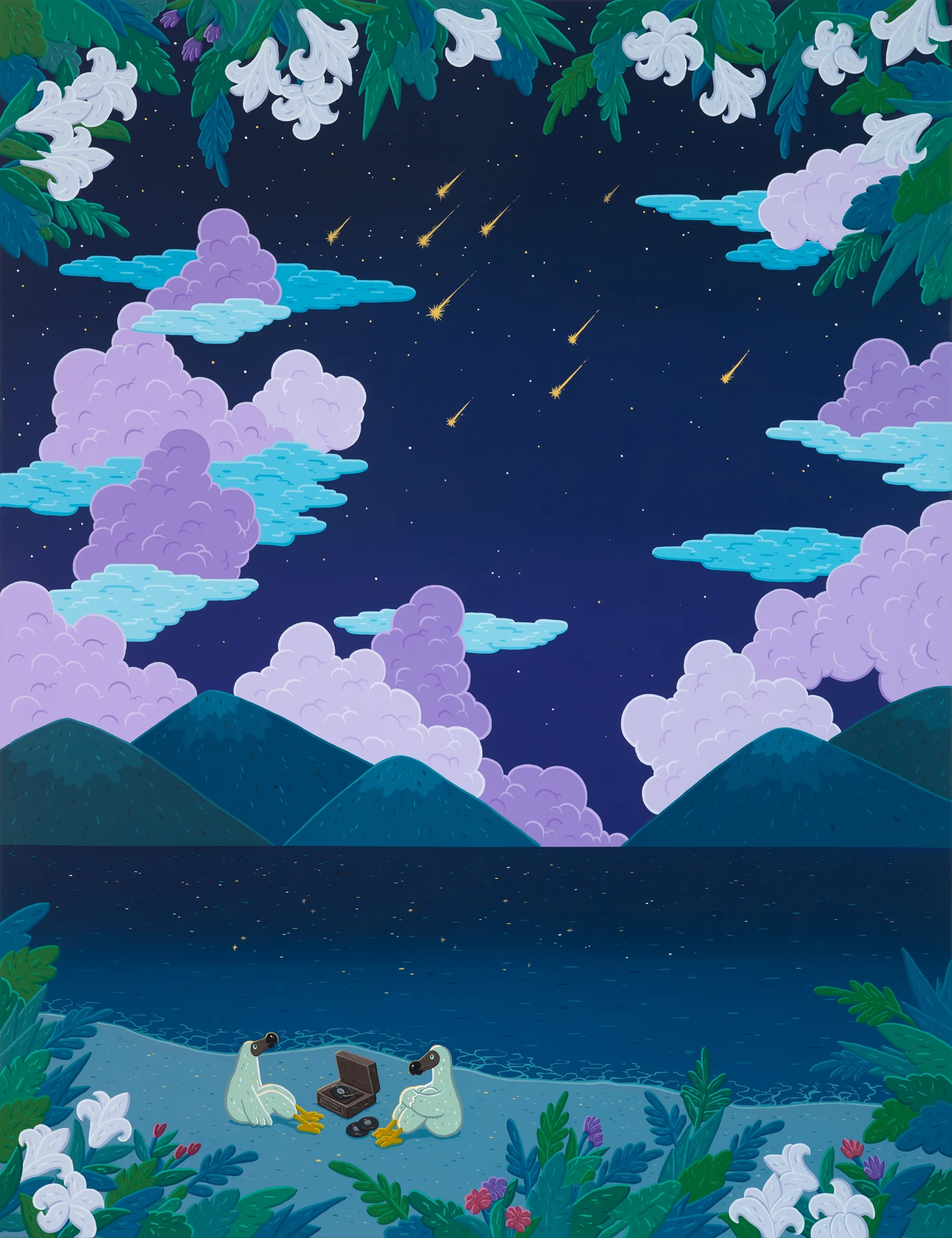 Under the shooting stars