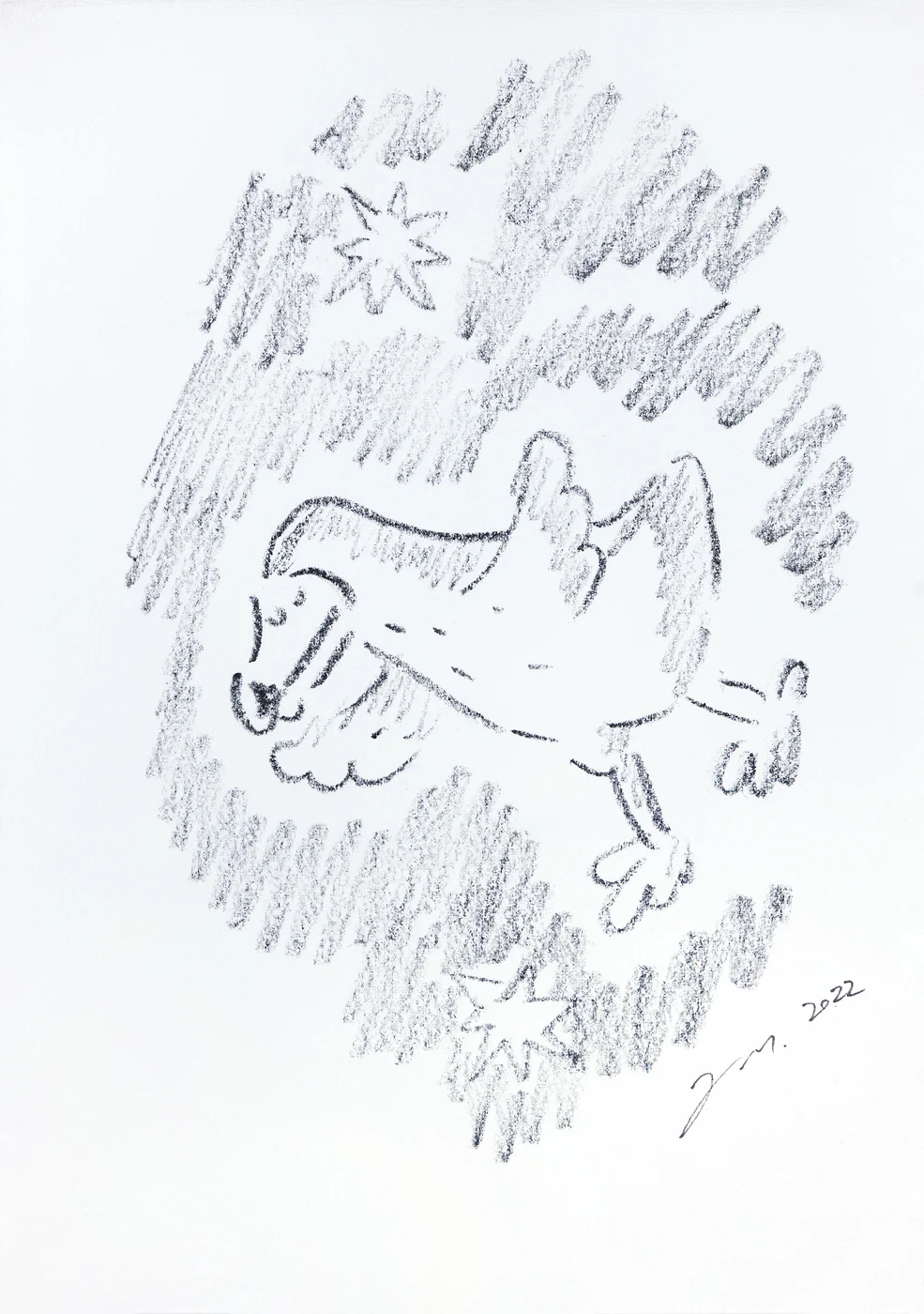 Dance, graphite on paper
