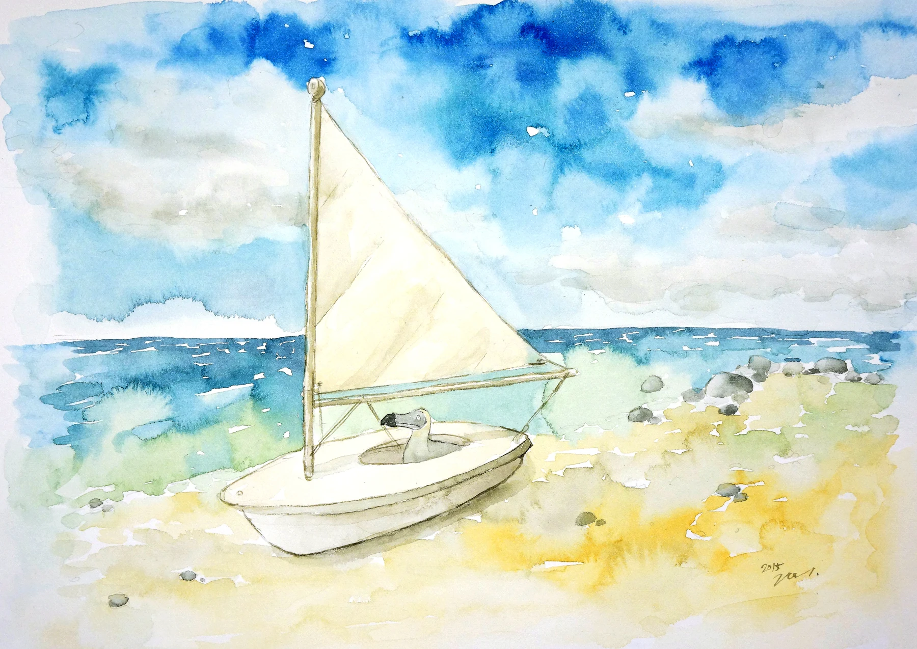 Mauritius sovenir 29, water color on paper, 2015